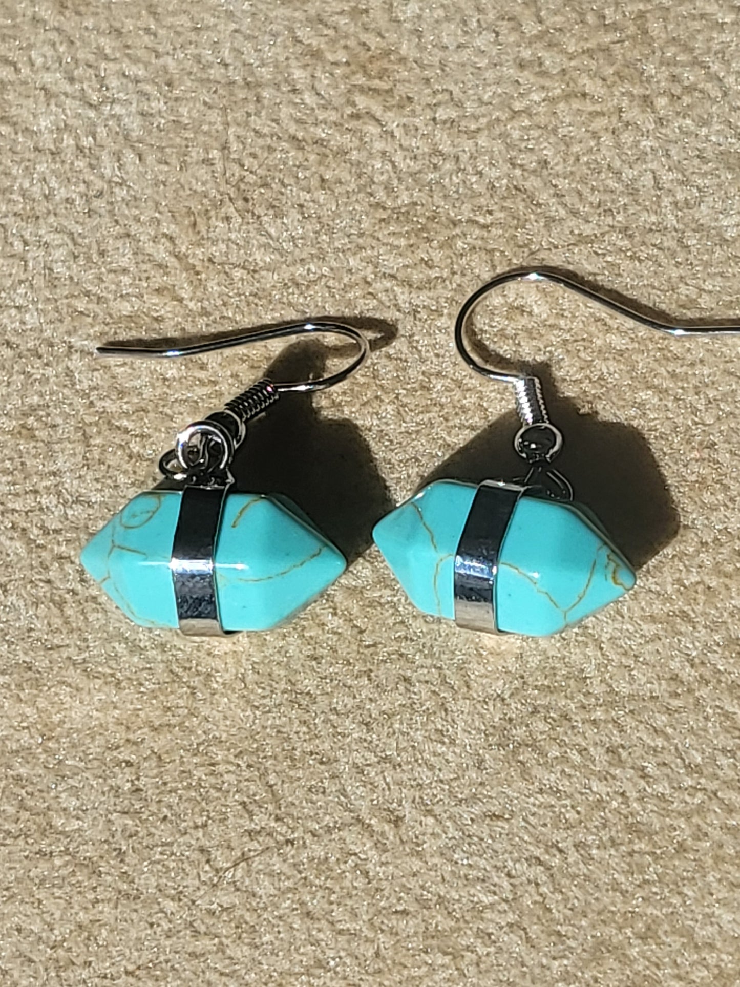 Earrings Blue Howlite