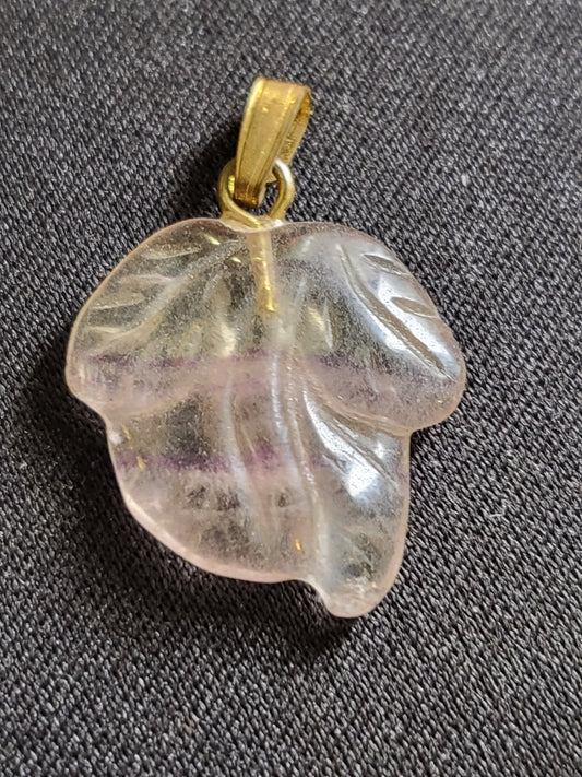Fluorite Leaf Pendants